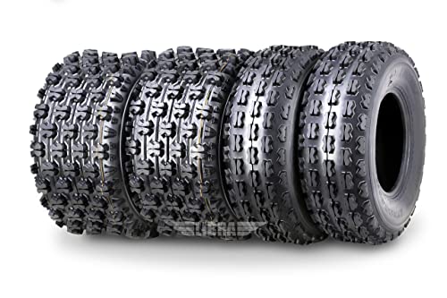 Set 4 WANDA Sport ATV Tires 22x7-11 & 22x10-9 GNCC Racing Tires Compatible for Honda Recon 250 Suzuki Ozark 250