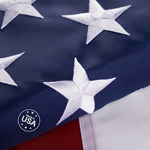 TOPFLAGS American Flag US Flags 4x6FT for Outdoor USA Heavy Duty High Wind Embroidered Stars Sewn Stripes Polyester with Brass Grommets Vibrant Color Banner