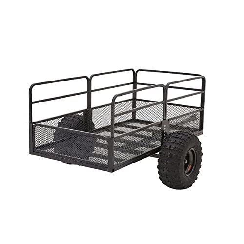 ELEVATE OUTDOOR Steel Yard Trailer with Detachable Rails and Tilt Bed - 1,200 lb. Capacity