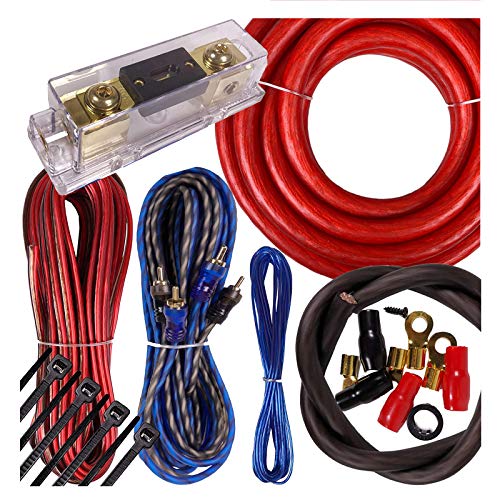 Complete 4000W Gravity 0 Gauge Amplifier Installation Wiring Kit Amp Pk2 0 Ga Red - for Installer and DIY Hobbyist - Perfect for Car/Truck/Motorcycle/Rv/ATV