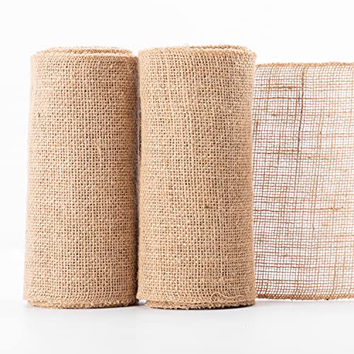 ZELARMAN 2 Pack Natural Burlap Fabric Tree Protector Wraps,7.8" Wide x 118 "Long Winter-Proof Tree Trunk Guard Protector Wrap,Suitable for Keep Plant Warm and Moisturizing, Animal Bites