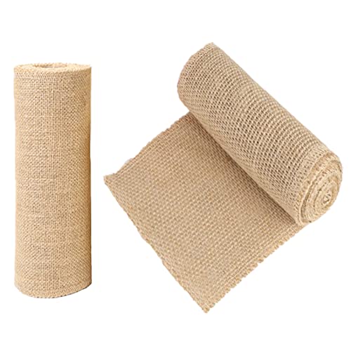 2 Pack Natural Burlap Tree Protector Wraps, 13.2 Ft Winter Tree Freeze Protection Tree Trunk Against Cold Damage Guard Wrap Reusable Plants Bandage for Keep Tree Plant Warm Moisturizing