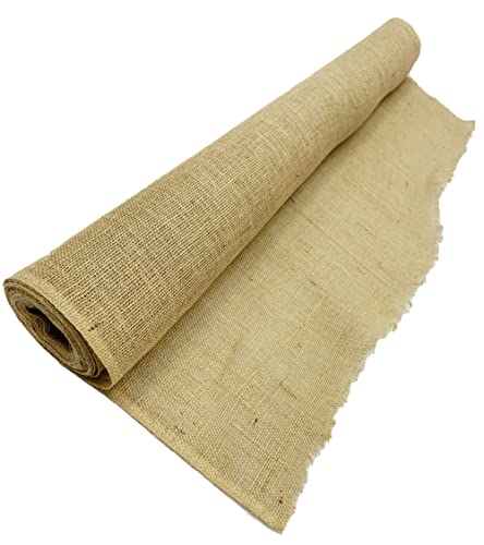 40 inches Wide x 24 feet Long Burlap Roll - Premium Jute Liner | Heavy Duty (7 oz) | Frost Guard Seed Cover for Gardening | Natural Jute-Burlap - 8 yds | Ideal for Erosion Control,Table Runners,Decor