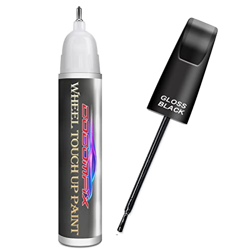 Gloss Black Rim Touch Up Paint, Car Rim Paint Pen. Black Wheel Rims Paint Universal Color. Quickly Fix Rim Scratches, Chips, Curb Rashes and Surface Damage (Gloss Black)