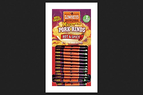 Lowrey's Hot and Spicy Microwave Pork Rinds 1.75 oz. Packet - Case Of: 18;18