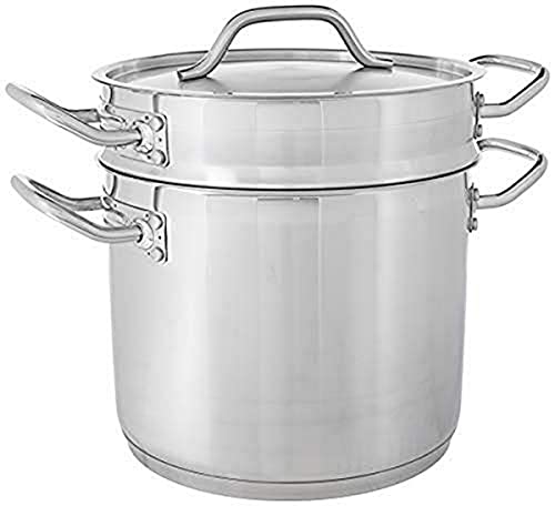 Winware Stainless 8 Quart Double Boiler with Cover