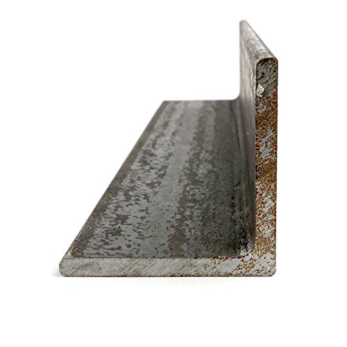 A36 Steel Angle, Unpolished (Mill) Finish, ASTM A36, Equal Leg Length, Rounded Corners, 1-1/2" Leg Lengths, 0.125" Wall Thickness, 24" Length