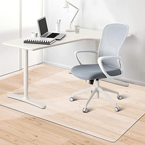 SALLOUS Clear Chair Mat, 63" x 51" Office Chair Mat for Hard Floors, Vinyl Desk Chair Mat Protector for Hard Surface (Clear)