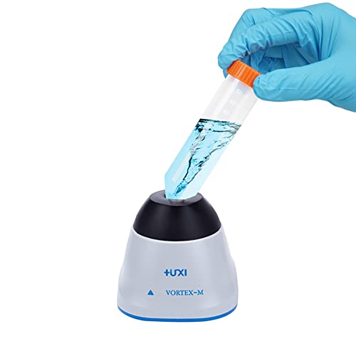 Mini Vortex Mixer HuXi Lab Vortex Shaker, 3000RPM Portable Vortexer with Touch Function for Nail Polish, Eyelash Adhesives, Pigments, Acrylic Paints Mixing, Test Tubes and Centrifuge Tubes 50ML