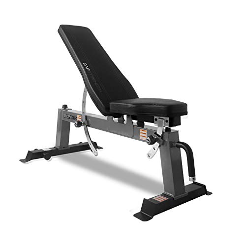 CAP Barbell Deluxe Utility Weight Bench, Gray (FM-CS804DX-GY)