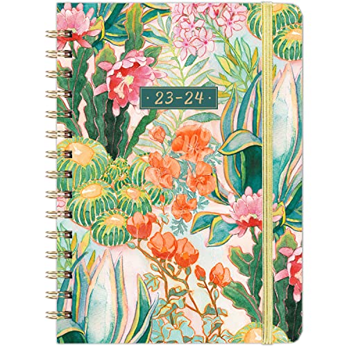 Planner 2023-2024 - Academic Planner 2023-2024 from July 2023 - June 2024 with 12 Monthly Tabs, 6.3''  8.4'', Strong Twin-Wire Binding, Inner Pocket, Elastic Closure