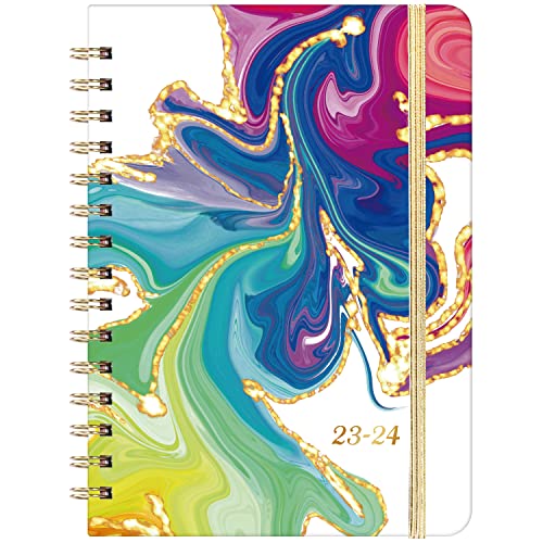 2023-2024 Planner - Planner 2023-2024, Weekly & Monthly Planner, Jul 2023 - Jun 2024, 8.5" x 6.4", Planner with Hardcover, Twin-Wire Binding, Elastic Closure, Monthly Tabs, Inner Pocket, Daily Organnizer