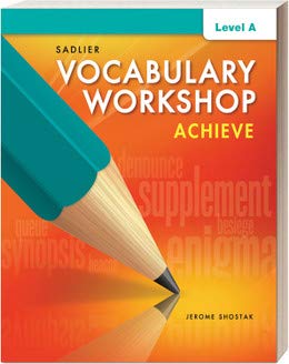 Vocabulary Workshop Achieve Level A