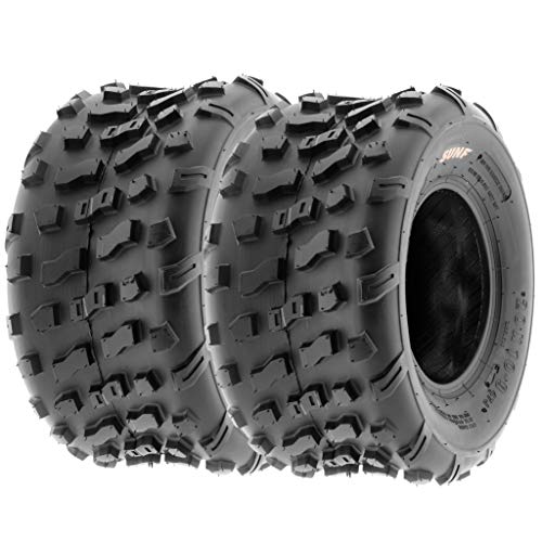 Set of 2 SunF A022 20x10-9 ATV/UTV Off-Road Tires, 6-PR |Knobby Tread