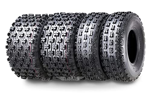 Set 4 WANDA Performance Racing ATV Tires 22x7-10 Front & 20x10-9 Rear-GNCC Racing-0.71" Lugs - 10077/10081