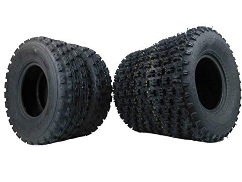 New MASSFX ATV Sport Quad Tires Two Front 22x7-10 and Two Rear 20X10-9 4 Ply Tires For Yamaha Raptor Banshee Honda 400ex 450r 660 700 400 450 350 250 (4 Pack(2 Front 22x7-10) (2 Rear 20x10-9))