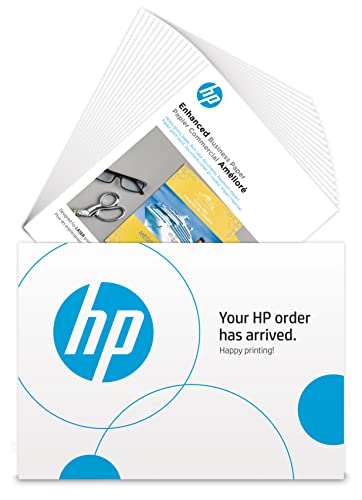 HP Enhanced Business Paper, Glossy, 8.5x11 in, 40 lb, 50 sheets, works with laser printers (4WN09A), White