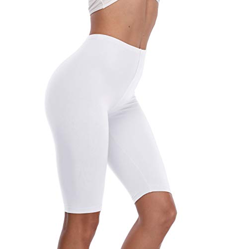 Plus Size Seamles Slip Shorts Under Dress 3X Smooth Boyshorts Opaque Bike Shorts White