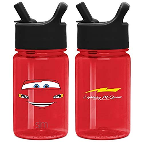 Simple Modern Disney Kids Water Bottle Plastic BPA-Free Tritan Cup with Leak Proof Straw Lid | Reusable and Durable for Toddlers, Boys, Girls | Summit Collection | 12oz, Cars Ka-chow