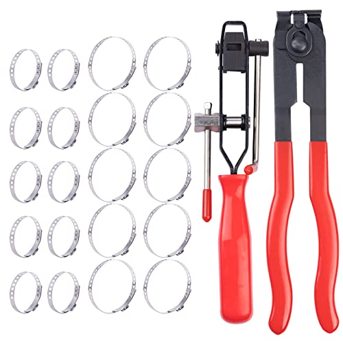 CV Joint Boot Clamp Pliers - 22Pcs CV Boot Clamps Kit Auto Repair Tool Automotive Hose Axle Plier CV Clamp Tool for Most Cars