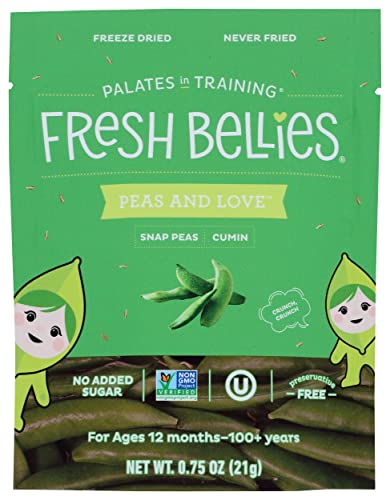 FRESH BELLIES Peas and Love Snap Pea and Cumin Snack, 0.75 OZ