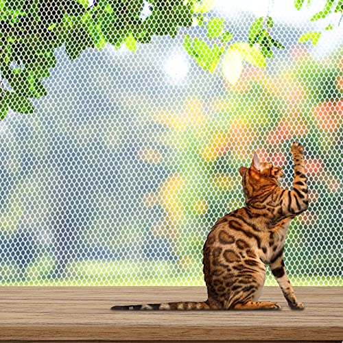 Cat Balcony Rail Net 5 x 0.8 Meter Anti Fall Netting Balcony Mesh Fence Net Child Safety Screen Protection Crib Mesh for Pets Baby (White)