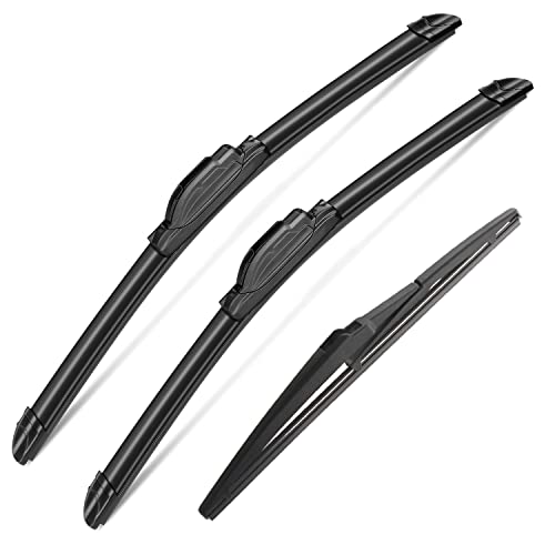 3 Wipers Set for 2013-2018 Toyota RAV4, Windshield Wiper Blades Original Equipment Replacement Front and Rear- 26"/16"/10" (Pack of 3) J- HOOK