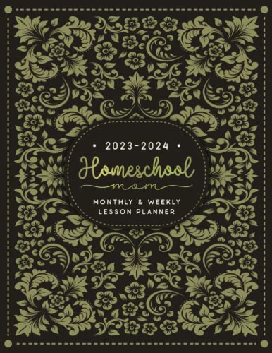 Homeschool Mom Planner 2023-2024: A Simple Plan Homeschool Planner July 2023-June 2024 | Homeschooling Organizing for Multiple Kids (up to 4 Kids) | Academic Year Lesson Plan | Pretty Vintage Florals