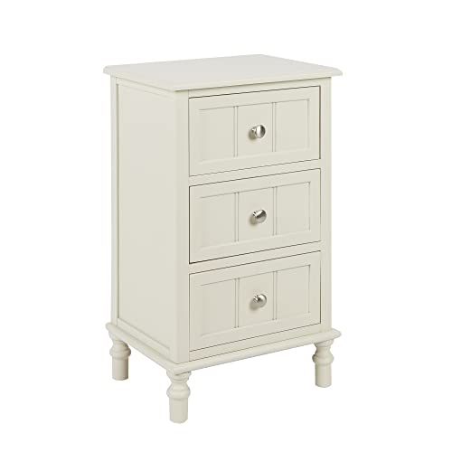 Decor Therapy 3-Drawer Accent Table, Buttermilk