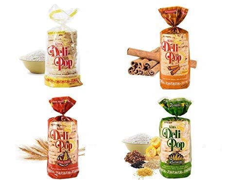 Kim's Deli Pop Combo 12-Pack: Freshly Popped Rice Cakes, Healthy Grain Snack, 0 Weight Watchers Point