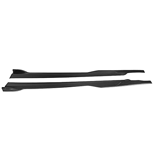 IKON MOTORSPORTS, Side Skirts Compatible With 2015-2023 Dodge Charger SRT, Matte Black PP Sideskirt Rocker Moulding