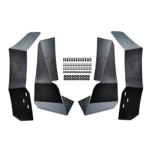 Extended Fender Flares Mud Guards Replacement for Polaris RZR S 900 / S 1000 / S 4 900 2015-2019 Front and Rear Mud Flaps Set