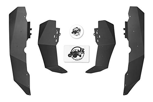 MudBusters MAX Coverage Fender Flares for Polaris RZR XP Turbo S - Full Set (Front & Rear)