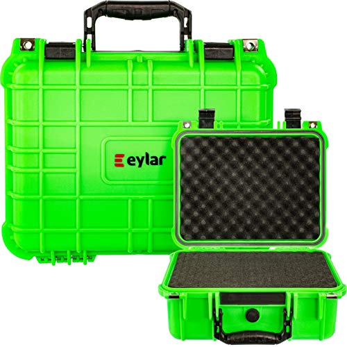 Eylar Protective Gear and Camera Hard Case Water & Shock Proof with Foam 13.37 inch 11.62 inch 6 inch Neon Green