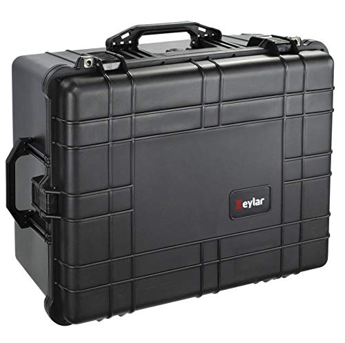 Eylar XL 23.75" Protective Roller Camera Hard Case Water and Shock Resistant w/Foam (Black)