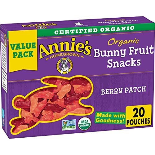 Annie's Homegrown Organic Berry Patch Bunny Fruit Snacks, Gluten Free, 16 oz, 20 ct