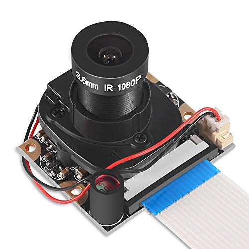 Dorhea for Raspberry Pi 4 B 3 B+ Camera Module Automatic IR-Cut Switching Day/Night Vision Video Module Adjustable Focus 5MP OV5647 Sensor 1080p HD Webcam for Raspberry Pi 2/3 Model B Model A A+