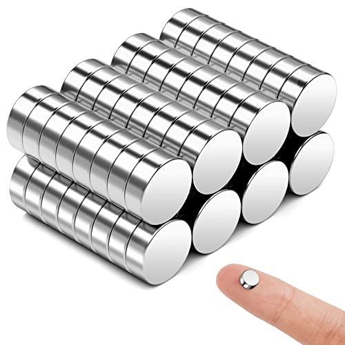 60 Pack 62mm Small Neodymium Magnets for Crafts, Small Magnets Mini Magnets Round Magnets, Strong Small Neodymium Magnets for Refrigerator, DIY, Building, Crafts and Kitchen Cabinet, Office Magnets