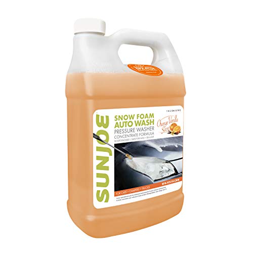 Sun Joe SPX-FCS1G-CRM Premium Snow Foam Orange-Vanilla Scent Car Wash Soap & Cleaner, 1 Gallon