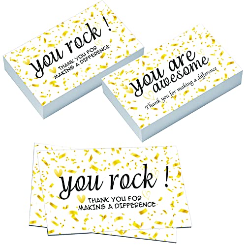 200 Pieces You Are Awesome Cards Colorful Thank You For Making a Difference Cards Thank You Note Cards Appreciation Insert Greeting Card for Staff Teacher Employee Doctor Volunteer