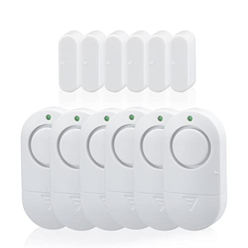 Door Window Alarm, Toeeson 120 DB Window Alarms for Home, White Pool Door Alarms for Kids Safety