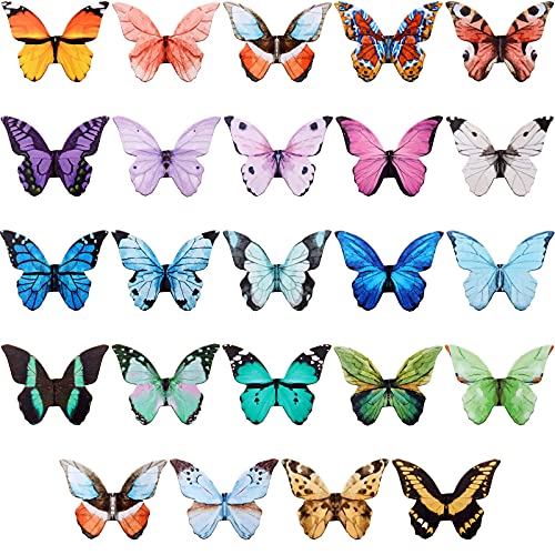 24 Pieces Butterfly Magnetic Bookmarks Magnet Page Markers Foldable Butterfly Page Clip Cute Book Marks for Kids, Students Reading, Office Stationery Supplies, Presents