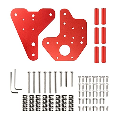 Mirai Past Dual Z-axis Linear Guide Back Plate Kit for Ender 3 3pro 3 V2 3D CR-10 3D Printed Parts, Red, 20x15x1cm