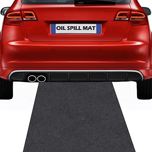 Oil Spill Mat 36x48 Inches Car Trunk Mat Rubber Backing Layer Oil Absorbent Pad Waterproof Driveway Mats for Oil Leaks Protects Floor from Spills, Drips, Splashes and Stains Washable and Reusable
