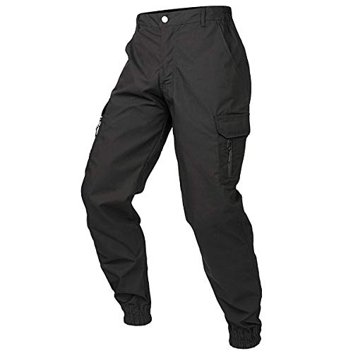 NAVEKULL Men's Camouflage Tactical Pants Waterproof Lightweight Ripstop Outdoor Hiking Tapered Cargo Pants