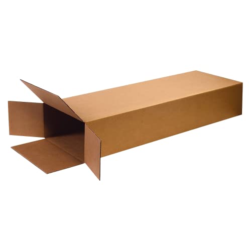 BOX USA Moving Side Loading Boxes Large, 18"L x 6"W x 45"H 5-Pack | Corrugated Cardboard Box for Packing, Shipping and Storage