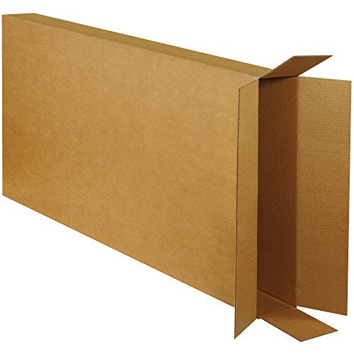 Aviditi 28652FOL Side Loading Corrugated Cardboard Box 28" L x 6" W x 52" H, Kraft, for Shipping, Packing and Moving (Pack of 5)