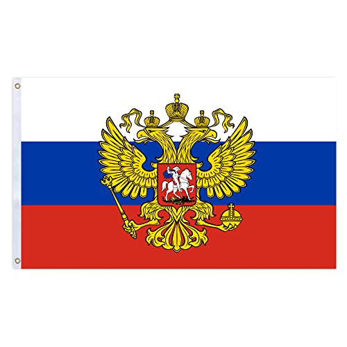 NAKAMULA Russia Flag Double Sided Outdoor Indoor Decorations Banner with 2 Brass Grommets 3x5 FT