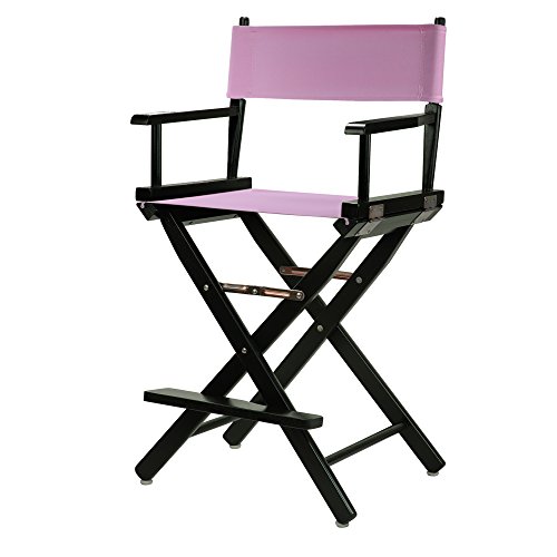 Casual Home 220-02/021-22 Director Chair 24" - Counter Height BlackFrame/Pink Canvas