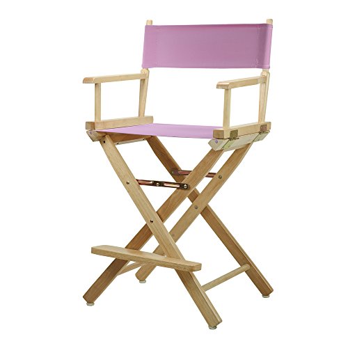 Casual Home 220-00/021-22 Director Chair 24" - Counter Height Natural Frame/Pink Canvas